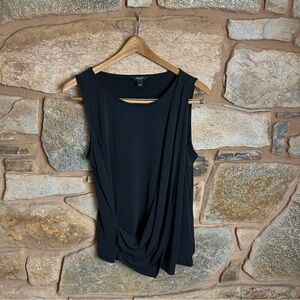 Simply Vera Vera Wang Black Draped Tank Top